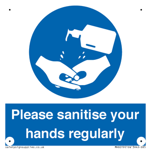 Please sanitise your hands regularly